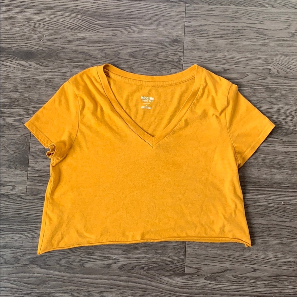 Hello Cropped V Neck